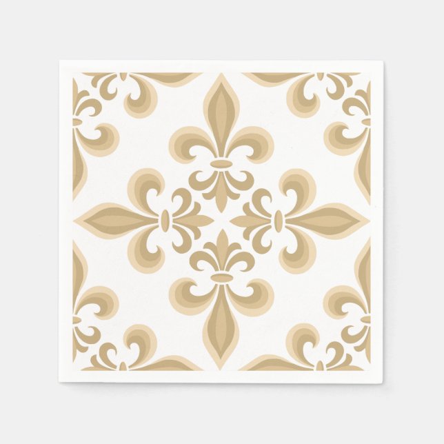 Eleganta solbrända damastcocktailservetter pappersservett (Framsidan)