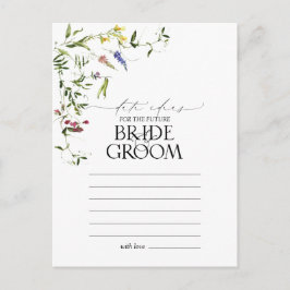 Eleganta sommarvilda blommor akvarell datumidéer vykort