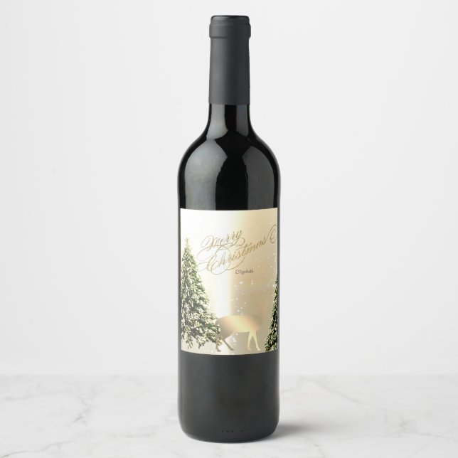 Eleganta, Stila Tallar, Julren  Vinflaska Etikett (Framsida)