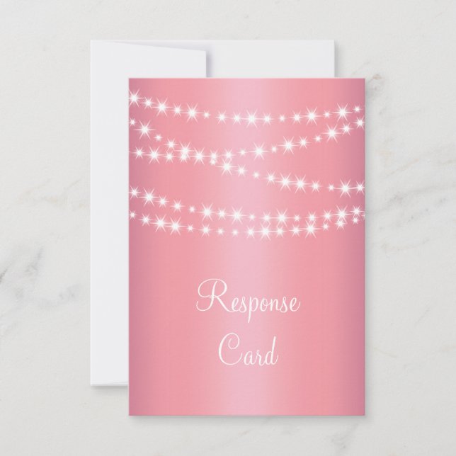 Eleganta strängljus på roséguld RSVP OSA Kort (Framsida)