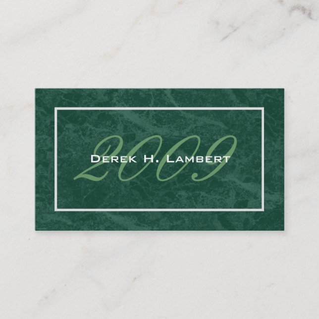 Eleganta studentennamnkort - klassificera av 2009 (Framsida)