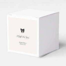 Eleganta svarta båge bröllopspresentboxar presentaskar