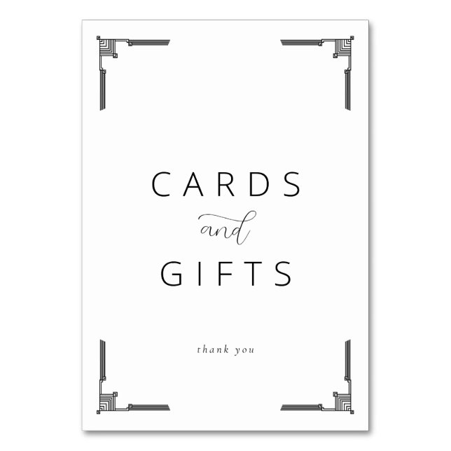 Eleganta svarta minimalistiska kort och present sk (Framsidan)