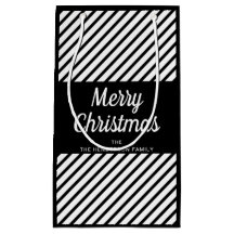 Eleganta svarta och vita ränder God Jul