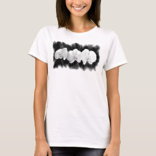 Eleganta svarta vita akvarellorkidéer t shirt