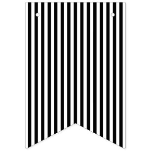 Eleganta svarta vita vertikala linjer Geometriska Vimplar