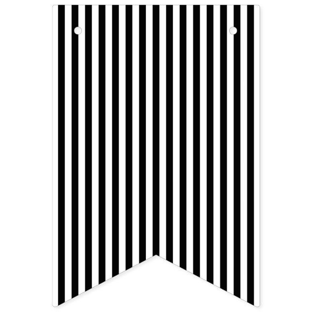 Eleganta svarta vita vertikala linjer Geometriska Vimplar (Första flaggan)