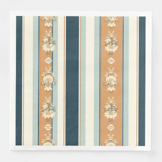 Eleganta Teal Regency-ränder Pappersservett