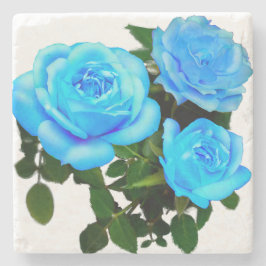 Eleganta tealblå rosor blå blomstergurka blå blomm stenunderlägg