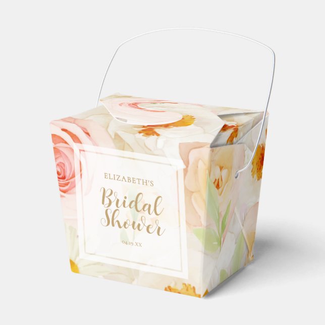 Eleganta trädgårdsblommor Bröllopsdusch Presentaskar (Framsidan Sidan)