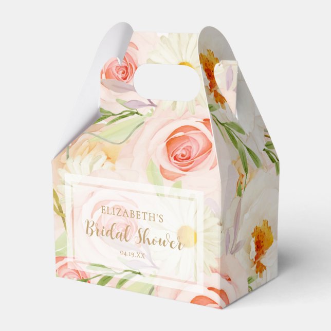 Eleganta Trädgårdsblommor Bröllopsdusch Presentaskar (Framsidan Sidan)