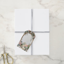 Eleganta trädgårdsfest blomsterfavoritmarkörer presentetikett