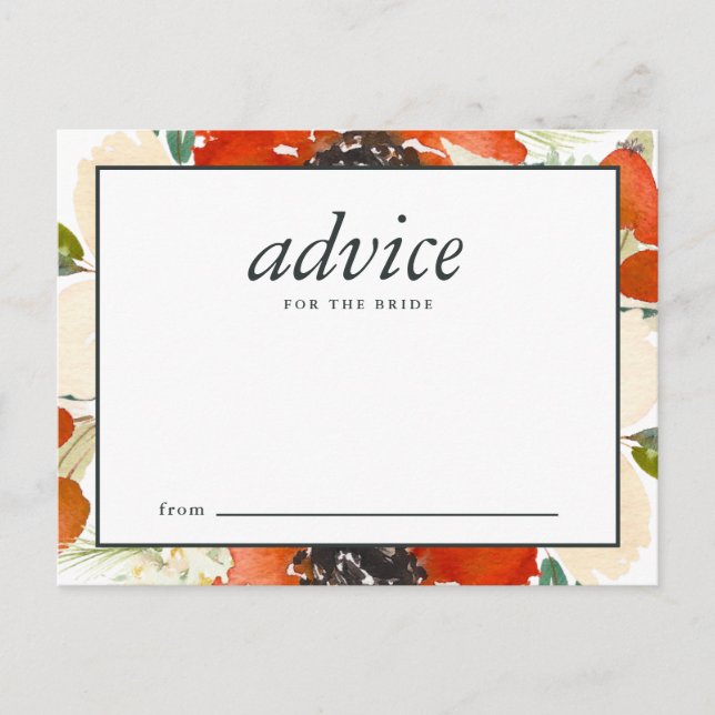 Eleganta traditioner Blommrådgivning för bruden Rådkort (Framsida)
