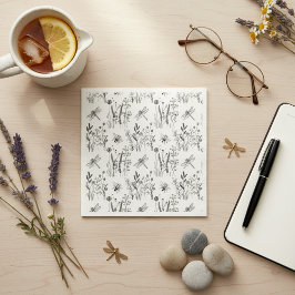 Eleganta Trollsländor & Vilda Blommor Pappersservett