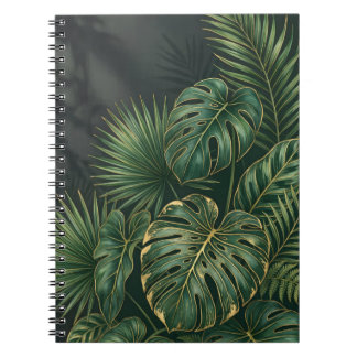 Eleganta tropiska Monstera blad Botanisk Anteckningsbok