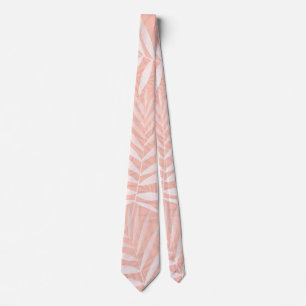 Eleganta tropiska vithandflatanlöv målar slips