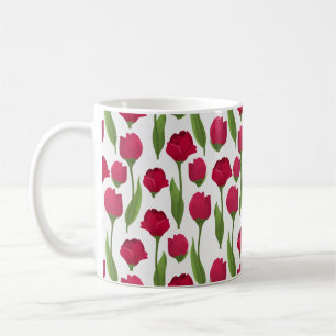 Eleganta Tulpan och Ros Blommor Fotografi Kaffemugg