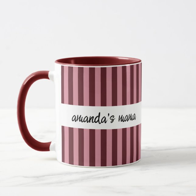 Eleganta Tvåtonade Vertikala Ränder Mugg (Vänster)