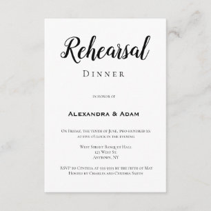 Eleganta typografirepetition middaginbjudningar inbjudningar