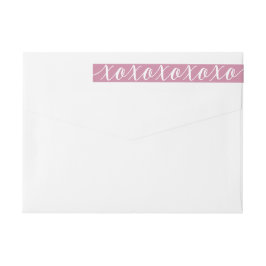 Eleganta valentin för Calligraphy XOXO dag Etikettband