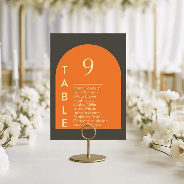 Eleganta välkomstkort för bröllop Bordskort Placer (Chic Arch Wedding Table Cards Seating Plan)
