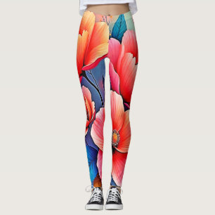Eleganta vallmor: Strålande naturkonst Leggings