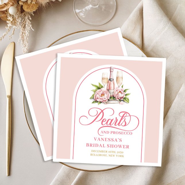 Eleganta vattenfärg servetter bröllopsfest roségul (Chic watercolor napkins bridal shower blush gold

)