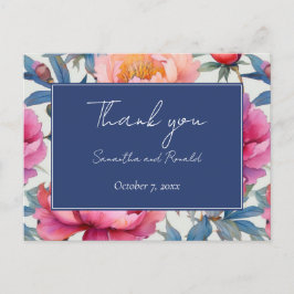 Eleganta vattenfärgade påskliljor bröllop tack vykort