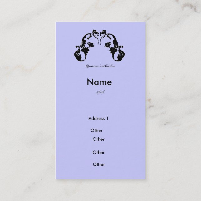 eleganta victorianbusinesscards visitkort (Framsida)