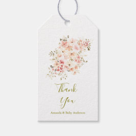 Eleganta vilda blommor baby shower presentetikett