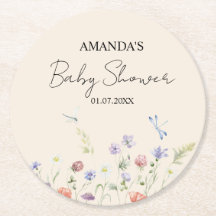 Eleganta vilda blommor baby shower 