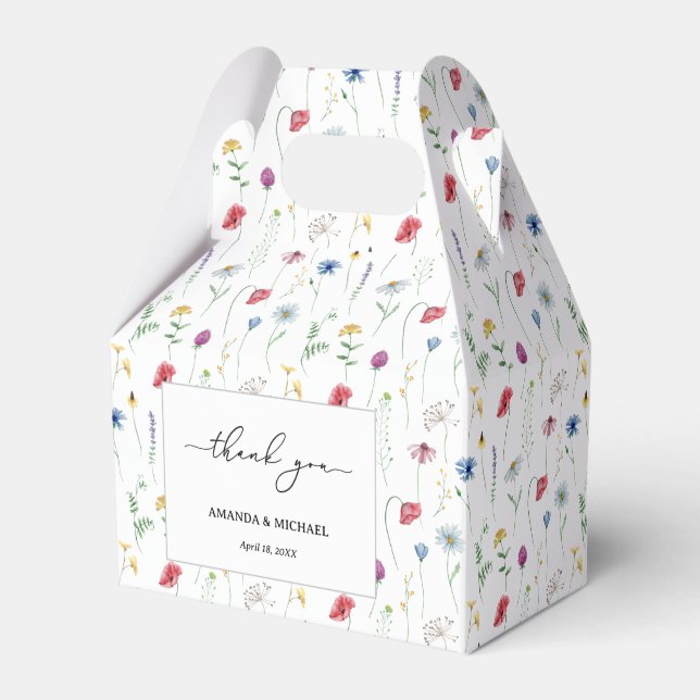 Eleganta vildblommor presentaskar (Framsidan Sidan)