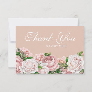 Eleganta Vintage Blush Rosa Rosor Tack Kort