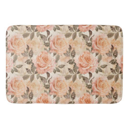 Eleganta Vintage Rosa Knopp Rosor Badrumsmatta