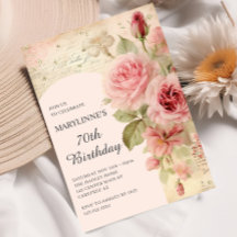 Eleganta Vintage Rosor 70-årsdag