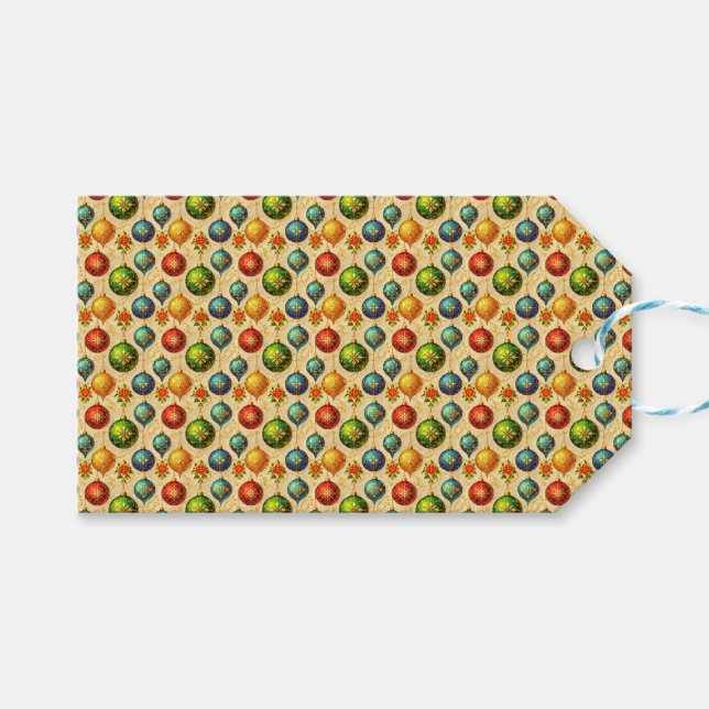Eleganta vintageornament presentetikett (Framsidan (Horisontell))