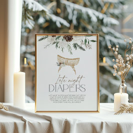 Eleganta vinter städiga blöjor för sena nätter poster