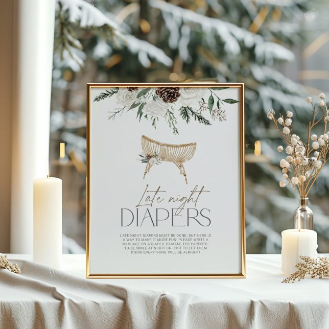 Eleganta vinter städiga blöjor för sena nätter poster (Skapare uppladdad)