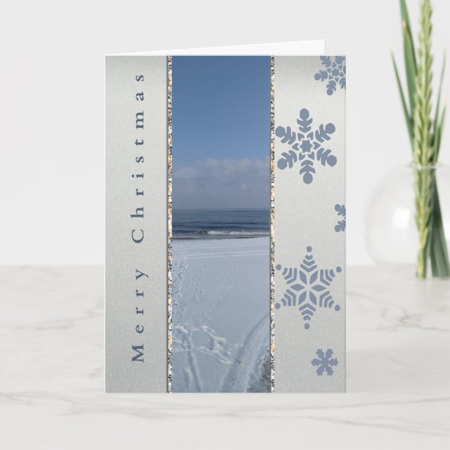 Eleganta vintersnöflingor kort (Framsida)