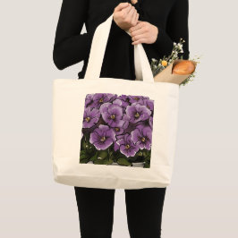 Eleganta Violetta Blommor HBTQ Fru & Fru Bröllop Jumbo Tygkasse