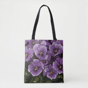 Eleganta Violetta Blommor HBTQ Fru & Fru Bröllop Tygkasse