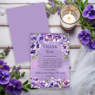 Eleganta Violetta Viol 50-årsjubileum Tack så myck Kort
