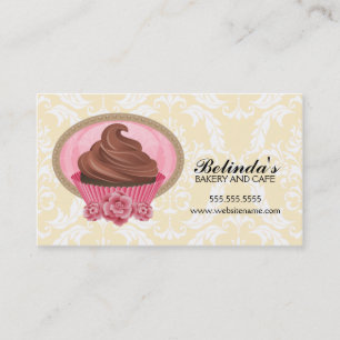Eleganta visitkortar för chokladmuffinbageri visitkort