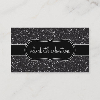 Eleganta visitkortar för FAUXsvartglitter Visitkort