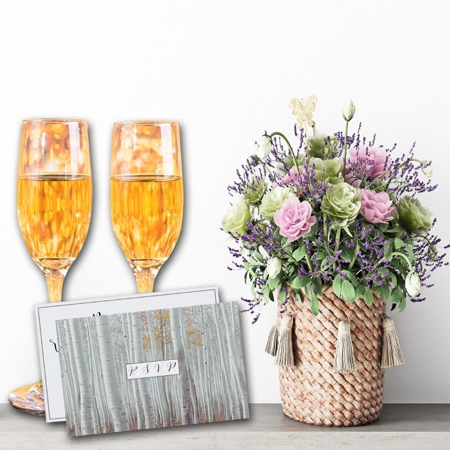 Eleganta vita björkar  OSA kort (Skapare uppladdad)