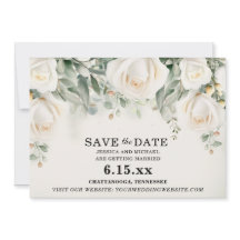 Eleganta vita rosor Grönska Bröllop