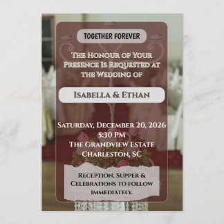 Eleganta vita rosor mottagningsbord Klassiska bröl Inbjudningar