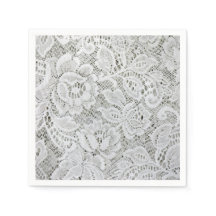 Eleganta vita spetsservetter av papper