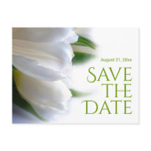 Eleganta vita tulpaner Save the Date