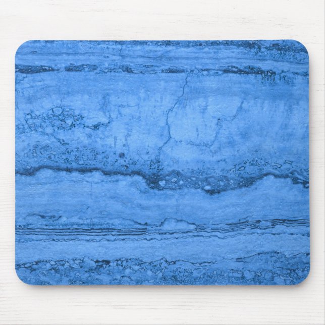 ElegantBlue Granite mönster blå marmor Musmatta (Framsidan)